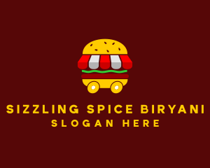 Burger Sandwich Food Stall  logo design