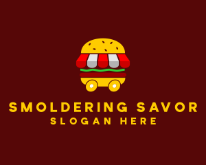 Burger Sandwich Food Stall  logo design