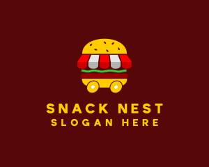 Burger Sandwich Food Stall  logo design