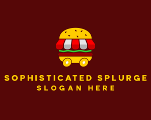 Burger Sandwich Food Stall  logo design