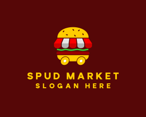 Burger Sandwich Food Stall  logo design