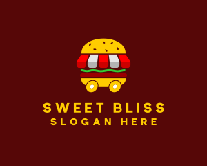 Burger Sandwich Food Stall  logo design