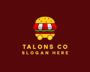 Burger Sandwich Food Stall  logo design