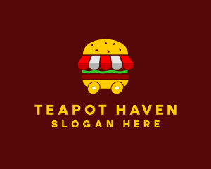 Burger Sandwich Food Stall  logo design