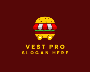 Burger Sandwich Food Stall  logo design