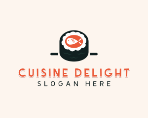 Sushi Cuisine Cooking logo design