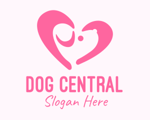 Pink Dog Heart logo design