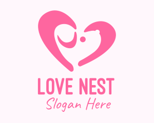 Pink Dog Heart logo design