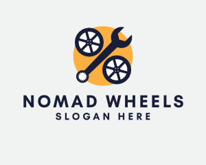 Mechanic Wheel Wrench logo design