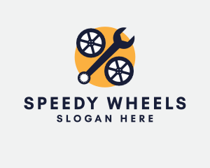 Mechanic Wheel Wrench logo design