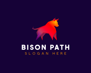 Bison Bull Animal logo