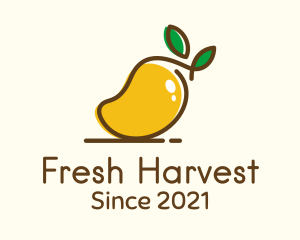 Ripe Mango Fruit logo design