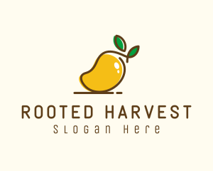 Ripe Mango Fruit logo design