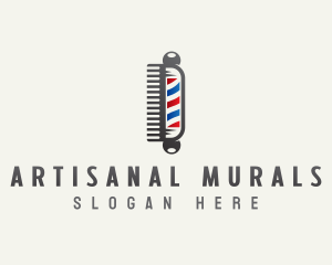 Barber Hair Comb logo design