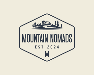 Camping Mountain Forest logo design