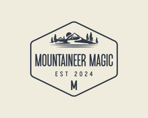 Camping Mountain Forest logo design