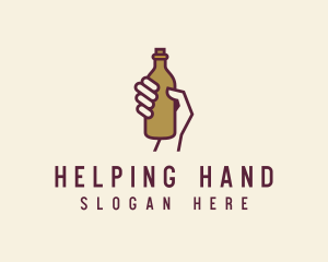 Handheld Beer Bottle Logo