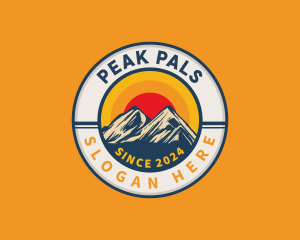 Outdoor Mountain Peak logo design