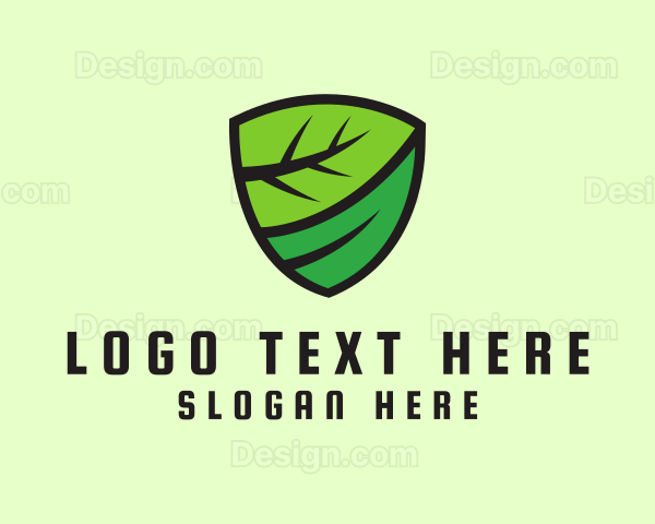 Organic Leaf Shield Logo