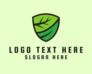 Organic - Organic Leaf Shield logo design