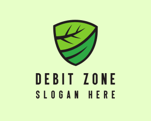 Organic Leaf Shield logo design