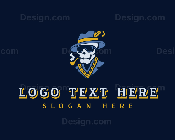 Gentleman Skull Fashion Logo