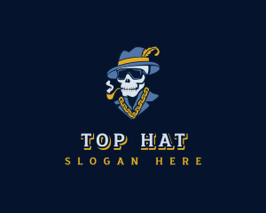 Gentleman Skull Fashion logo design