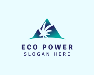 Weed Leaf Mountain logo design