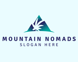 Weed Leaf Mountain logo design