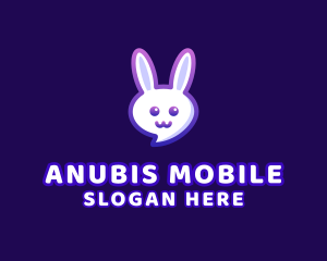 Cute Bunny Chat logo design