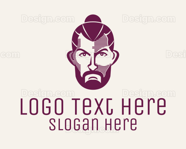 Bearded Hipster Man Logo