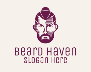 Bearded Hipster Man  logo
