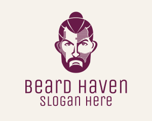 Bearded Hipster Man  logo design