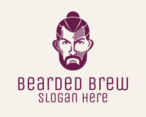 Bearded Hipster Man  logo