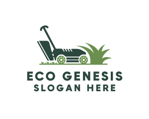 Grass Lawn Mower logo design