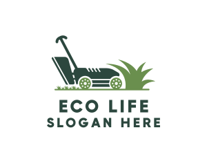 Grass Lawn Mower logo design