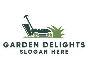 Grass Lawn Mower logo design