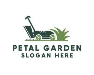 Grass Lawn Mower logo design