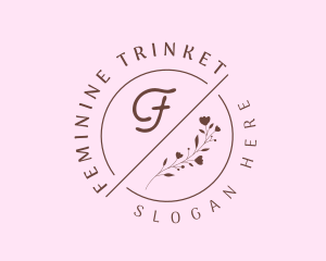 Dainty Floral Feminine Cosmetics logo design