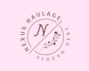 Dainty Floral Feminine Cosmetics logo design