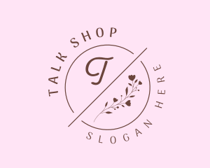 Dainty Floral Feminine Cosmetics logo design