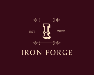 Wrought Iron Western Ranch logo design