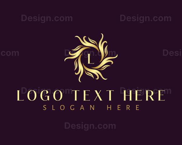 Floral Leaf Ornament Logo