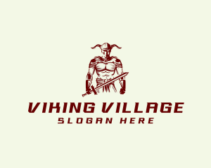 Male Warrior Viking logo design