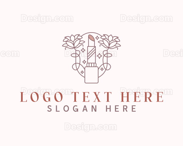 Salon Floral Lipstick Logo