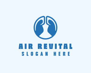 Respiratory Lungs Healthcare logo design