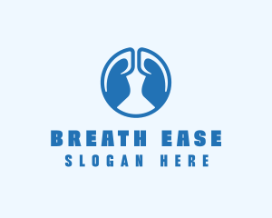 Respiratory Lungs Healthcare logo design