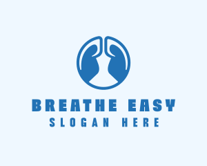 Respiratory Lungs Healthcare logo design