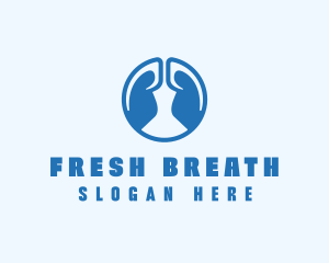 Respiratory Lungs Healthcare logo design