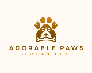 Dog Paw Puppy logo design